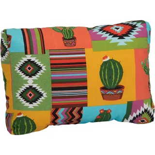 BEO Loungekissen 60 x 40 cm Orange/Gelb/Türkis