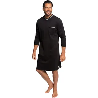 JP 1880 Herren große Größen Übergrößen Menswear L-8XL Nachthemd, Homewear, Uni, Langarm, bis Gr 8XL schwarz 3XL 721331100-3XL