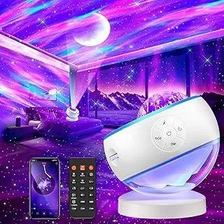 Sternenhimmel Projektor Valentinstag geschenke für Sie Ihn Mädchen Frauen, 300-Lichtmodi Nordlicht Lampe, 15 White Noise Nachtlicht Kinder Projektor Galaxy, Bluetooth Timer Sternenprojektor Deko Party