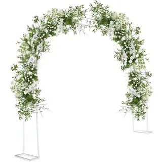 GarveeHome Rosenbogen Für Garten Rosenspalier Rankhilfe Gartenbogen Für Kletterpflanzen Torbogen Rosenrankenhilfe Freistehend Stabil Metall Rankbogen Rosenhilfe, 220x300x40Cm