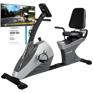 Skandika Liegeergometer Centaurus | Liege-Ergometer mit Trainingscomputer, 13kg Schwungmasse, 12 Trainingsprogramme, Bluetooth, 150 kg belastbar | Heimtrainer, Liegeheimtrainer, Fahrrad, Fitnessbike