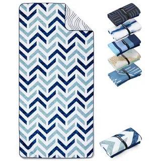 Fit-Flip Strandtuch XXL aus Mikrofaser - leicht und schnelltrocknend - 100% recyceltes Strandhandtuch - kompaktes Handtuch zum Baden - Badetuch (Arrows 200x90cm)