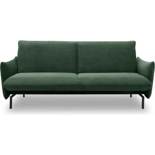 DOMO. collection Sofa Salta, 2-Sitzer Couch mit Schlaffunktion, 200 x 120 cm Liegefläche, modernes 2er Schlafsofa, Schlafcouch, Gästebett, 230 x 95 x 102 cm (BxTxH), grün