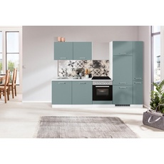Bild MÖBEL Küchenzeile »Visby«, ohne E-Geräte, Breite 270 cm für Kühlschrank, grün