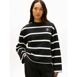 Tommy Hilfiger Sweatshirt Gestreift Schwarz M
