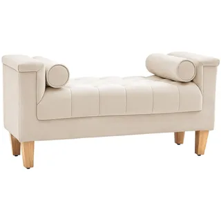 Homcom Polsterbank Beige 115 x 44 x 58 cm