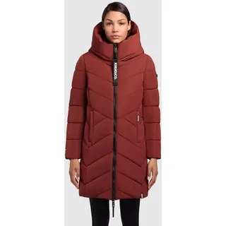 khujo Steppmantel "DARKA2" aus Polyester und Nylon, lockerer Schnitt, mit Eingrifftaschen, dunkelrot