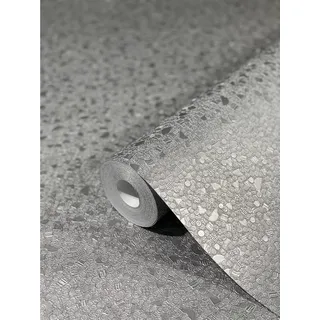 Glööckler Vliestapete Imperial Uni geometrische Formen Silber