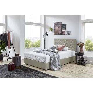 Atlantic Home Collection Boxbett Benita, mit Taschen-Federkernmatratze und Bettkasten, beige