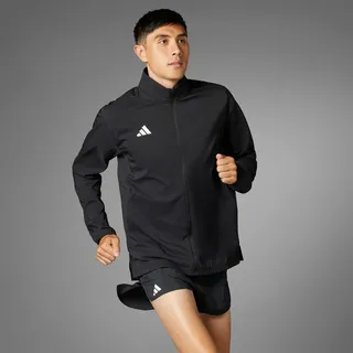 Laufjacke ADIDAS PERFORMANCE "ADIZERO E JCKT", Herren, Gr. XXL, schwarz, Obermaterial: 100% Polyester, Jacken Laufjacke