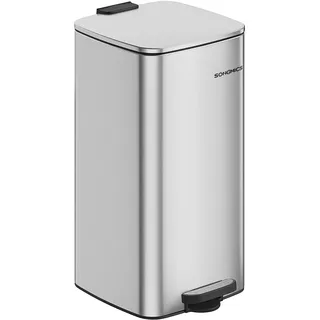 Songmics Mülleimer 30 l Silber