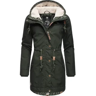 Ragwear Winterjacke »Winterjacke YM-Canny«, mit Kapuze, stylischer Damen Kurzmantel Parka mit Kapuze, grün