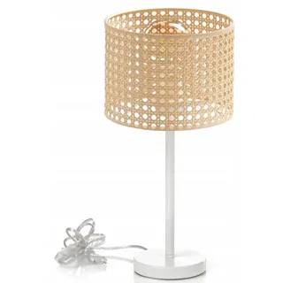 Moonlight Rattan Tischlampe mit Lochmuster Rattan Natur
