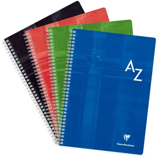 Clairefontaine Notizbuch Registerbuch A4 kariert farbig sortiert