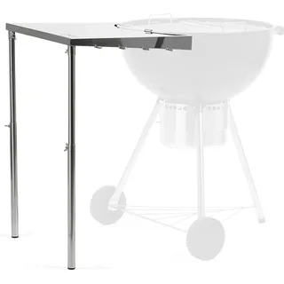 BBQ-Toro Edelstahl Beistelltisch für Ø 57 cm Kugelgrill | Seitentisch - Silber