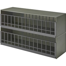 Yamazaki 5809 Tower Aufbewahrungsbox für Spielzeug, grün, ABS Harz/Stahl, Minimalistisches Design, 45 x 14,5 x 26,5 cm (LxBxH)