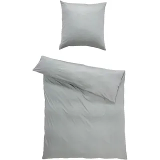 Estella Bettwäsche , Grau , Textil , Uni , 135x200 cm , bügelfrei, atmungsaktiv , Heimtextilien, Bettwäsche & Leintücher, Bettwäsche, Jersey-Bettwäsche