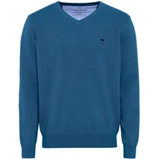 Bild Pullover mit V-Ausschnitt, blau XXXL