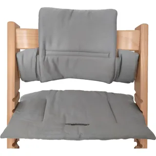 Shabany® Hochstuhl Sitzkissen 100% Bio Baumwolle | Classic Kissen Sitzbezug | Hochstuhlauflage | 2-teilig passend für Stokke Tripp Trapp Kinderhochstuhl |maschinenwaschbar | einfache Befestigung