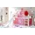 Spielbett Manuel 90 x 200 cm Kiefer massiv weiß pink