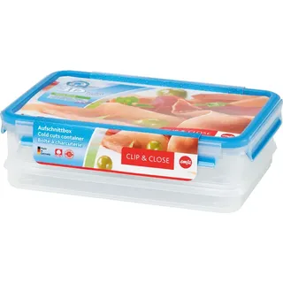 Emsa Frischhaltedose Clip & Close blau 8,6 cm hoch 1,0 l + 1,65 l 2-tlg.