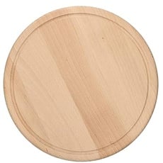 teemando® Schneidbrett mit Saftrille aus Holz, 30 cm, Fleischteller, Brotzeitbrett, Vesperteller