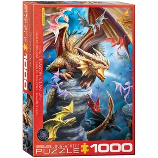 Der Drachenclan von Anne Stokes 1000 Teile Puzzle Format 68x48 cm