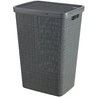 Curver Wäschesammler Jute, 58 l, grau, 70% recycelt