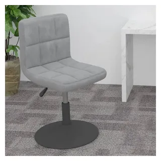 vidaXL Drehbarer Barhocker Hellgrau Samt