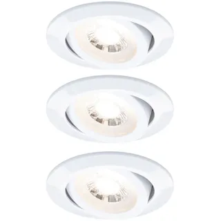 Paulmann LED Einbauleuchte weiß schwenkbar schwenkbar, 3er Set