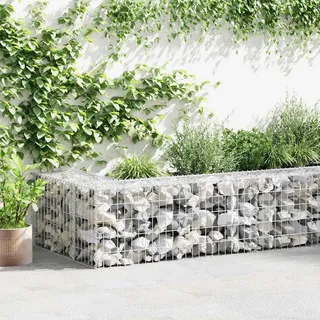 vidaXL Gabionenkorb Stahl 100×50×50 cm - Silber