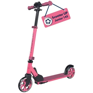 Hudora Scooter Up 145 Junior - Hochwertiger & sicherer Kinder Roller ab 3 Jahre - Zusammenklappbarer City Roller mit 145 mm Rollen - Höhenjustierbarer Scooter für Jungen & Mädchen bis 60 kg