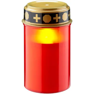 LED-Grablicht mit Timer, rot warmweiß, batteriebetrieben 2x C LR14 Baby, für den Innen- und Außenbereich