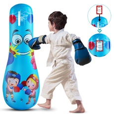 Petyoung Aufblasbarer Boxsack für Kinder 47 Zoll, freistehendes Boxspielzeug für Kinder, Boxsack für Jungen und Mädchen, Übung Stressabbau