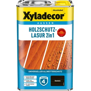 Xyladecor Holzschutz-Lasur 2 in 1 4 l ebenholz