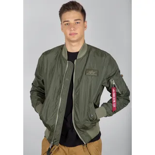 Bomberjacke ALPHA INDUSTRIES "MA-1 TTC Light", Herren, Gr. M, grün (schwarz olive), Shell: 100% Nylon. Lining: 100% Nylon, Jacken Bomberjacke