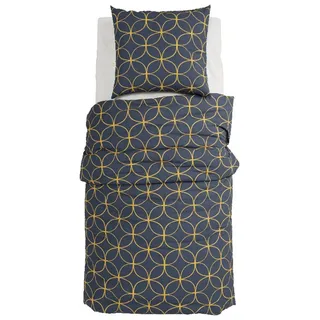 GRUND NOCTURA Satin Dunkelblau 140 x 220 cm + 70 x 90 cm