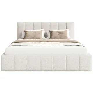 Fedve Polsterbett Torao 200x200 cm, Weiß , Textil , 200x200 cm , Schlafzimmer, Betten, Polsterbetten