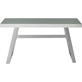 MCA Furniture Robas Lund Schreibtisch mit LED RGB Beleuchtung, Tischplatte Glas, BxHxT 140x75x60 cm