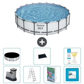 Bestway Steel Pro MAX Rund - 549x122 cm - 6-teilig S621 - Grau