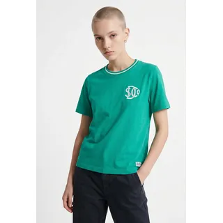 Superdry T-Shirt "SD&CO NEON RELAXED TEE" aus Baumwolle, Relaxed Fit, gerader Abschluss, normale Länge, Rundhals, grünlake