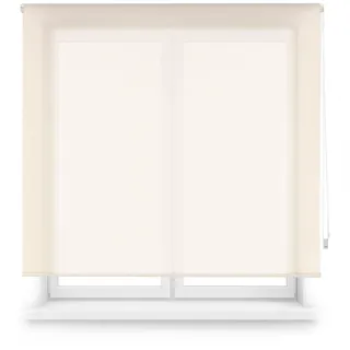 Blindecor Verdunkelungsrollo nach Maß | Farbe Beige | Verdunkelungsrollo 120 x 250 cm (Breite x Höhe) Stoffgröße 117 x 245 cm | Rollo zum Aufrollen, für Fenster