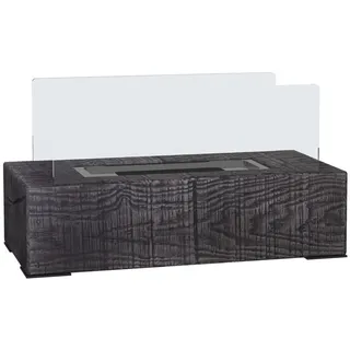 Homcom Ethanol Kamin, Tischkamin, 1000Btu Tischfeuer, 0,15L Bio-Ethanol Kamin, Grau , Metall , 16x18x33 cm , Elektrogeräte, Heizgeräte, Elektrokamine