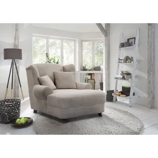 Home Affaire XXL-Sessel Oase Polyester 120 x 101 x 142 cm grau mit 2 Zierkissen & Massivholzfüße