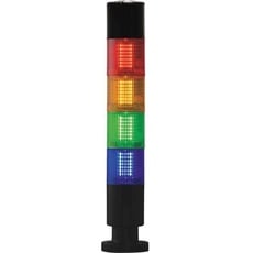 Rs Pro, Personenschutz, LED Signalturm bis 4-stufig Linse Rot/Grün/Gelb/Blau + Summer Dauer 165mm Multifunktion