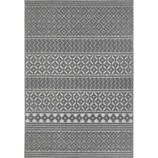 andiamo Teppich Layton für Wohnzimmer Esszimmer Schlafzimmer pflegeleicht strapazierfähig klassisches Design 160 x 230 cm grau