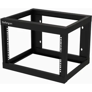 Startech StarTech.com 2-Pfosten 6HE Heavy-Duty Wandmontage Netzwerk-Rack, 19" Open Frame Server Rack, 18" Tief, Wandmontage Daten-Rack für IT / AV / Patch Panel / Computer Geräte (RK619WALLO)