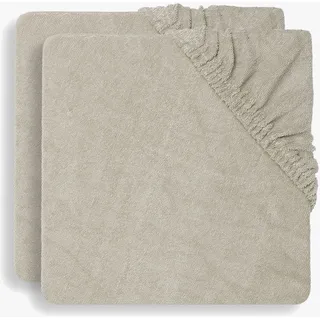 jollein Wickelauflagenbezug - Nougat - 2er Pack - 50x70cm - Baumwollfrottee - Bezug Wickelauflage - Beige