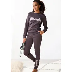 Bench. Loungewear Sweatpants, mit Logodruck und Stickerei, Loungewear, grau