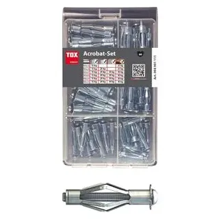 TOX Metall-Hohlraumdübel-Sortiment Acrobat Set, 60 tlg.